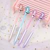 5Pcs/Lot Cute Leaky Toothed Dinosaur Diamond Ballpoint Pen Cartoon Twist Ball Point Pens Blue Ink Signature Writing Stationery