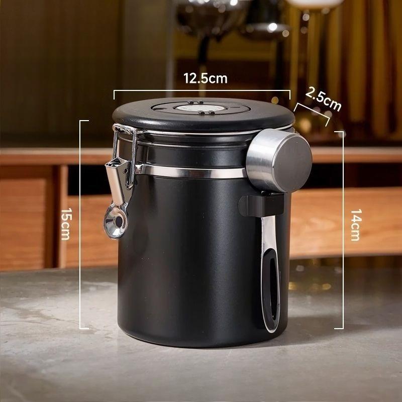 Coffee Beans Vacuum Storage Jar Stainless Steel Jars Aesthetic Hermetic Grains Container Elegant Luxury Nut Containers with Lid