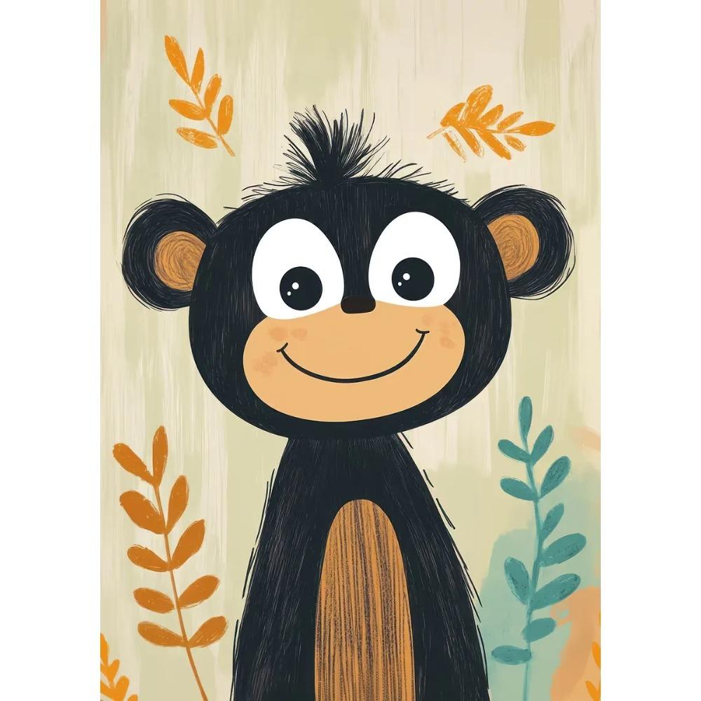 Cute Smiling Cartoon Dolphin Cow Owl Unicorn Posters Expressive Eyes Prints Canvas Painting Wall Picture Home Kid's Room Decor