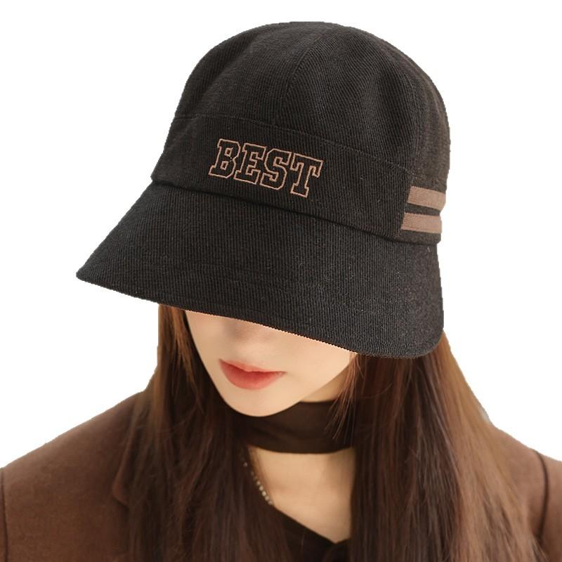 New Autumn and Winter Hat for Women with Big Head and Face Showing Small Fisherman Hat High End Fashion Equestrian Hat Warm Baseball Cap Trendy