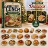 Decorative Pendant for Holiday Grab Some Lunch Advent Calendar, 24 Days 2D Acrylic Food Retro Style Ornament Set Ornaments Christmas Countdown