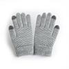 Autumn and Winter Gloves Velvet Men's and Women's Fashion Touch Screen Jacquard Reverse Needle Winter Warm Gloves Can Touch The Screen