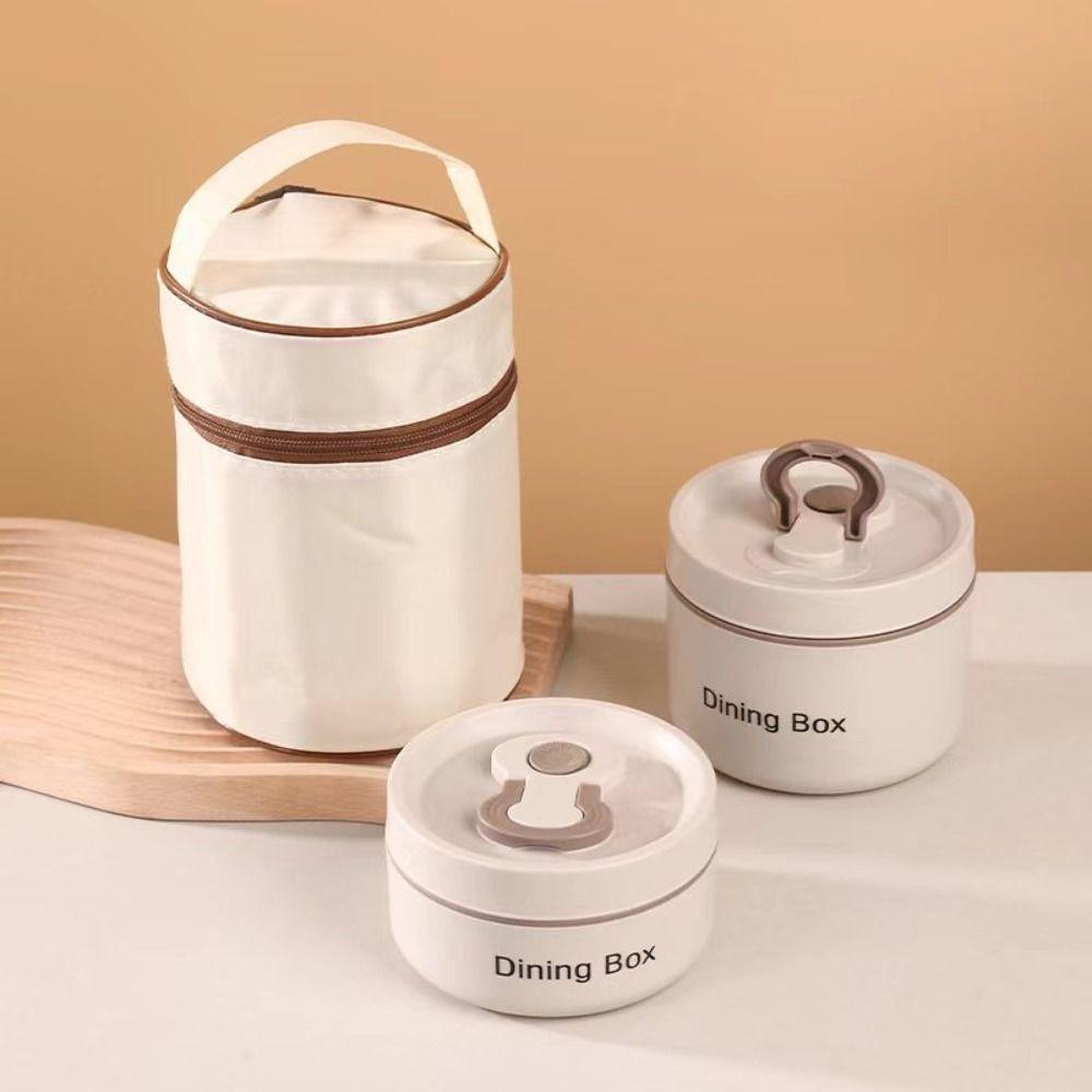 350ml/650ml Soup Bowl Stainless Steel Dining Box Storage Container Thermal Lunch Box  School Picnic