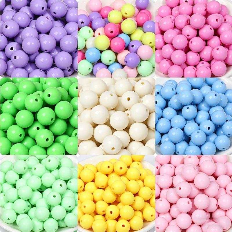 A52E Multipurpose Smooth Acrylic Beads For Artistic Decorations Jewelry Accessories For Handmade Bracelets And Keychains