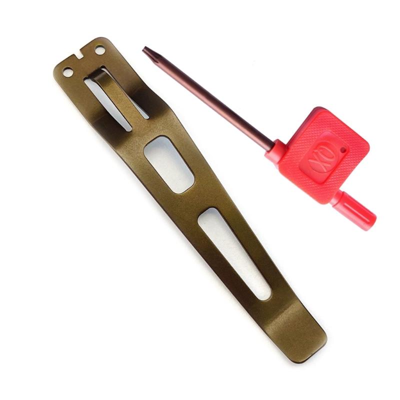 

Metal Alloys Flashlights Clamps Light Weight Pocket Clip With Wrench for EDC3 EDC29 EDC25 EDC23 Easy to Install розового золота