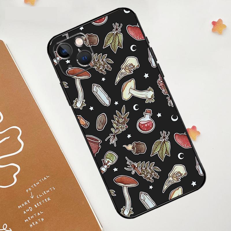 Mushroom Forest Case For Apple iPhone 16 15 14 13 11 12 Pro Max Mini XR 15 16 Plus 16e Protective Cover