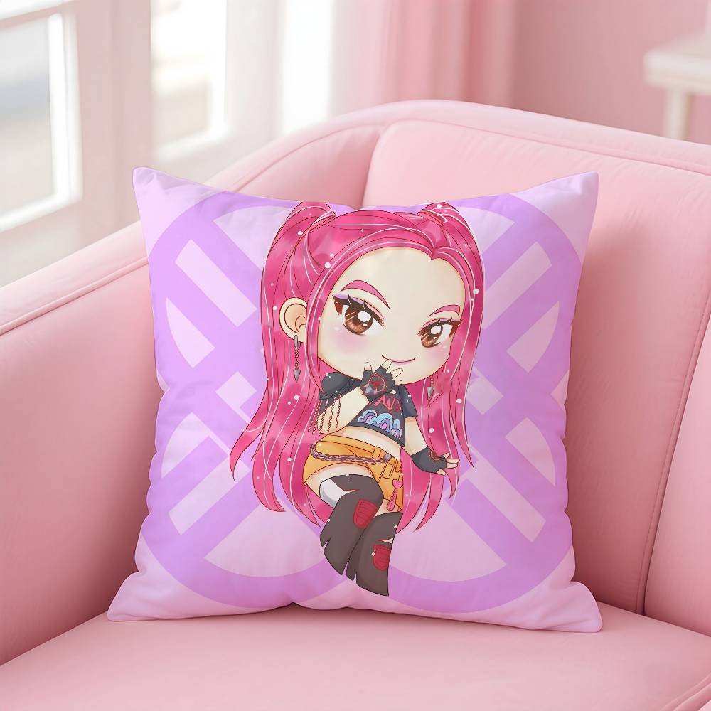 

Горячий фильм KPopS D-Demon H-Hunters Наволочка с принтом Наволочка для гостиной Диванная подушка Чехол и декор для спальни 12x12Inch