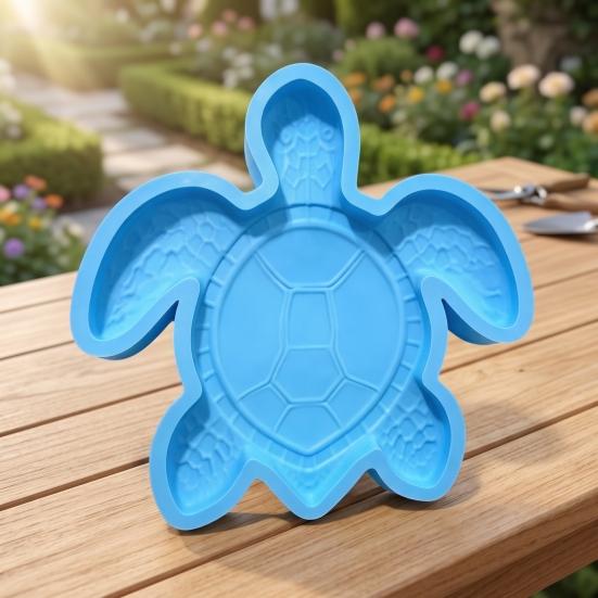 Easy DIY Paving Molds Reusable Sea Turtle Stepping Stone Mold for Garden Art, Oceans Theme Concrete Personalized Outdoor Gift Gardeners Paver