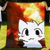 Cartoon Funny Cute Cat Kawaii S-SillyS B-Boy K-KisserS Blanket Soft Warm Furry Throw Super Kids Toys Bed Sofa Car Cradle