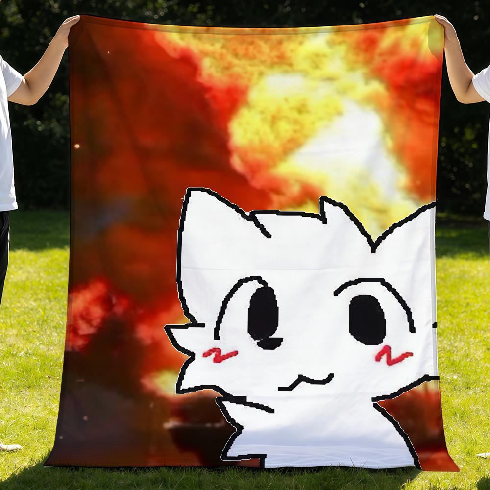Cartoon Funny Cute Cat Kawaii S-SillyS B-Boy K-KisserS Blanket Soft Warm Furry Throw Super Kids Toys Bed Sofa Car Cradle