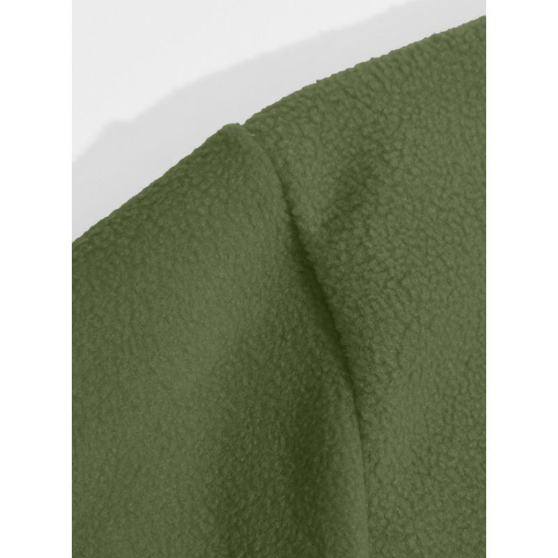 Men S Fleece Zip Stand Collar Jacket Outdoor Warm Plus Size