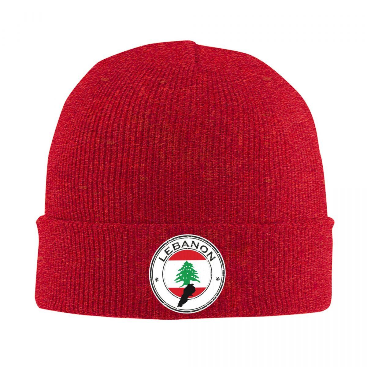 

Lebanon Lebanese Flag Warm Knitted Cap Fashion Bonnet Hat Autumn Winter Outdoor Beanies Hats for Unisex Adult One Size