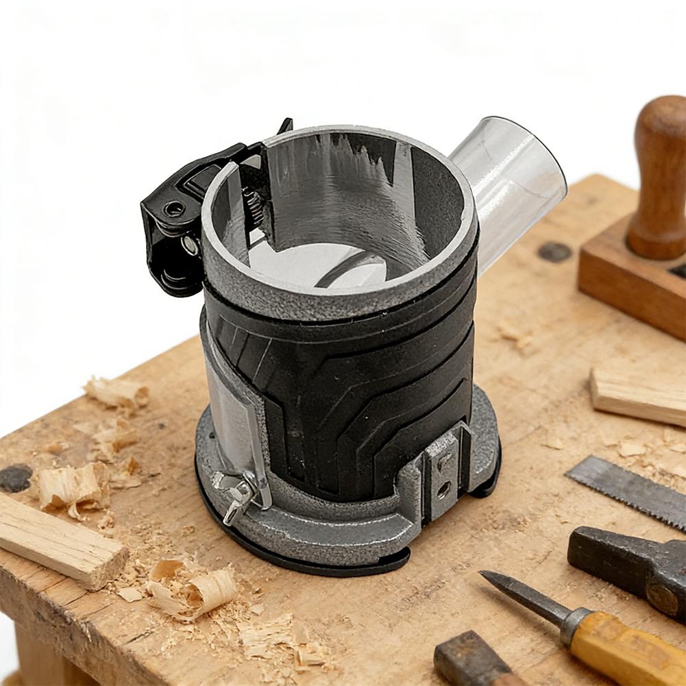 Aluminum Alloy Edge Trimming Machine Cover with Transparent Shield and Vacuum Dust Collection for Precision Work