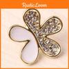 Floral Metal Earrings With Rhinestone Embellishments For Women Gift Weddings