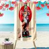 Custom NameCoca-Cola, Vintage, Pin-up Beach Towel Soft Microfiber Summer Towel Quick Dry Absorbent Towel for Beach Swimming Pool Travel