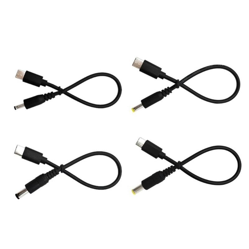 DC5V Male To Type C Male Charging Cable for Phone Tablet Speaker Headphones 4 Connector Size Supports Up To 36W Power