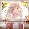 White cat girl Second dimension background Tapestry mafuyu wall cloth cat ear girl Tapestry Bedroom Tapestry wall decoration