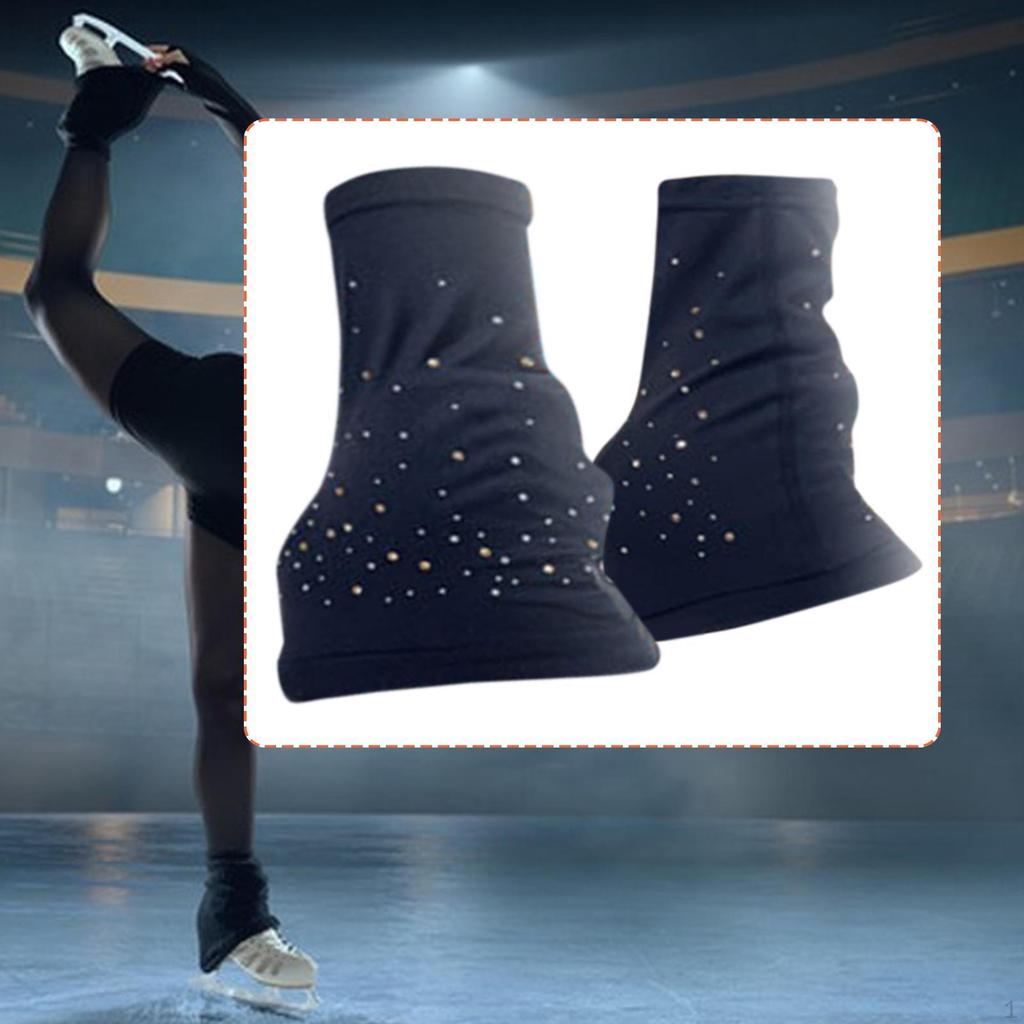 Figure Skating Leg Warmers Anti Slip Clothing Accessories Fashion over The Boot Protection for