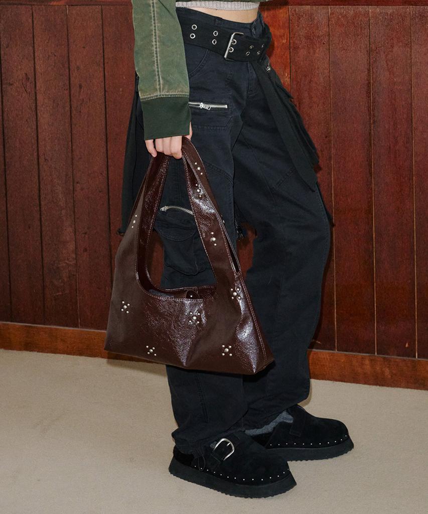 Khiho Liora Studded Bag Brown