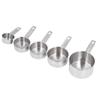 5pcs Stackable Stainless Steel Measuring Cups Set with Scale Kitchen Cooking Baking Tool