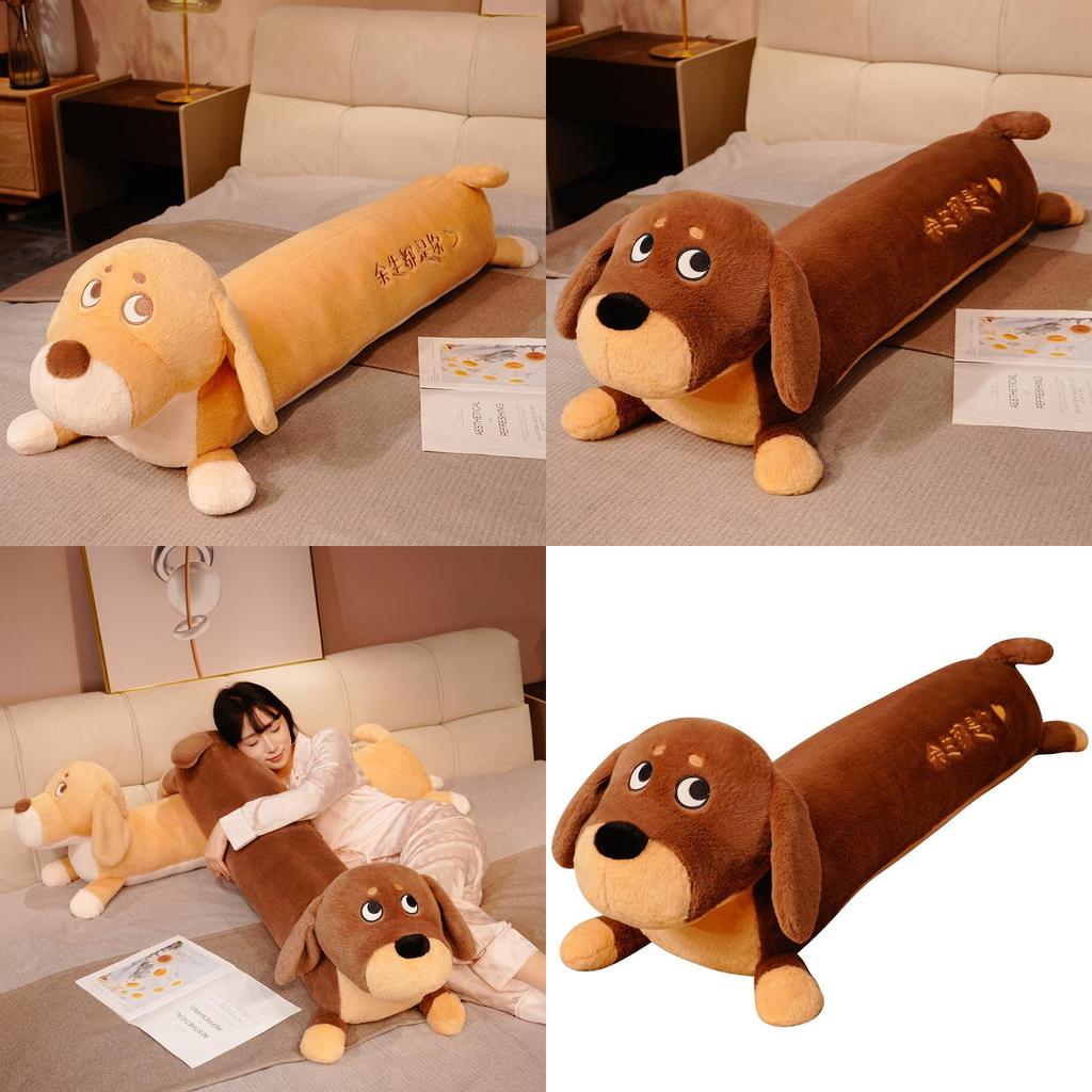 Long Cute Dachshund Plush Dolls With Embroidery Design For Decor Bedroom