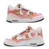 Male cute teddy bear high-top board  powder love printing casual  versatile air cushion trend board