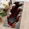 2D Magma Valley Runner Rug Realistic Lava Cracked Ground Design Home Decor Mat Soft Non-Slip Carpet for Living Room Bedroom