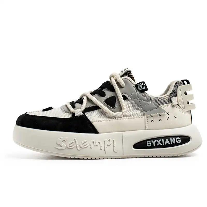 Fashion Increases Height Thick Heeled Brown Dress Shoes Men Oxford Mens Elegant Shoes Hand Made Shoes Men Sneakers Sports Tens