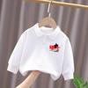 National Day Patriotic Cotton Long Sleeve Polo Shirt for Kids