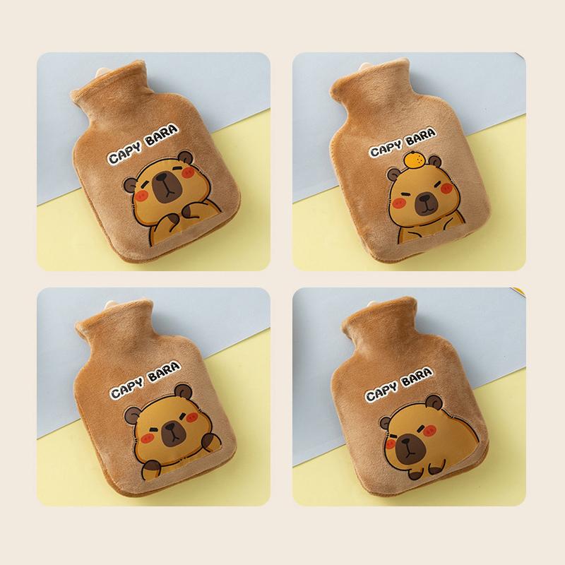300/500/1000Ml Cute Cartoon Capybara  Water Bottle Water Filling Small Portable Student Hand Warmer Cute Soft Warm Water Bag