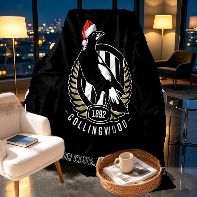 Football Club Print Blanket - Soft & Comfortable, for Bedroom, Travel, Sofa, Home Decoration - Birthday Christmas Gift for Friend