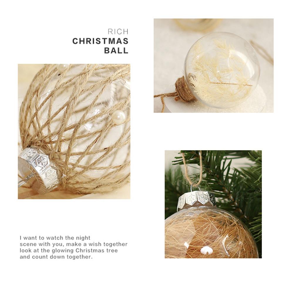 6pcs Exquisite Hanging Decorations Shatterproof Christmas Tree Ornaments Decorative Hanging Ornaments for New Year Holiday Party