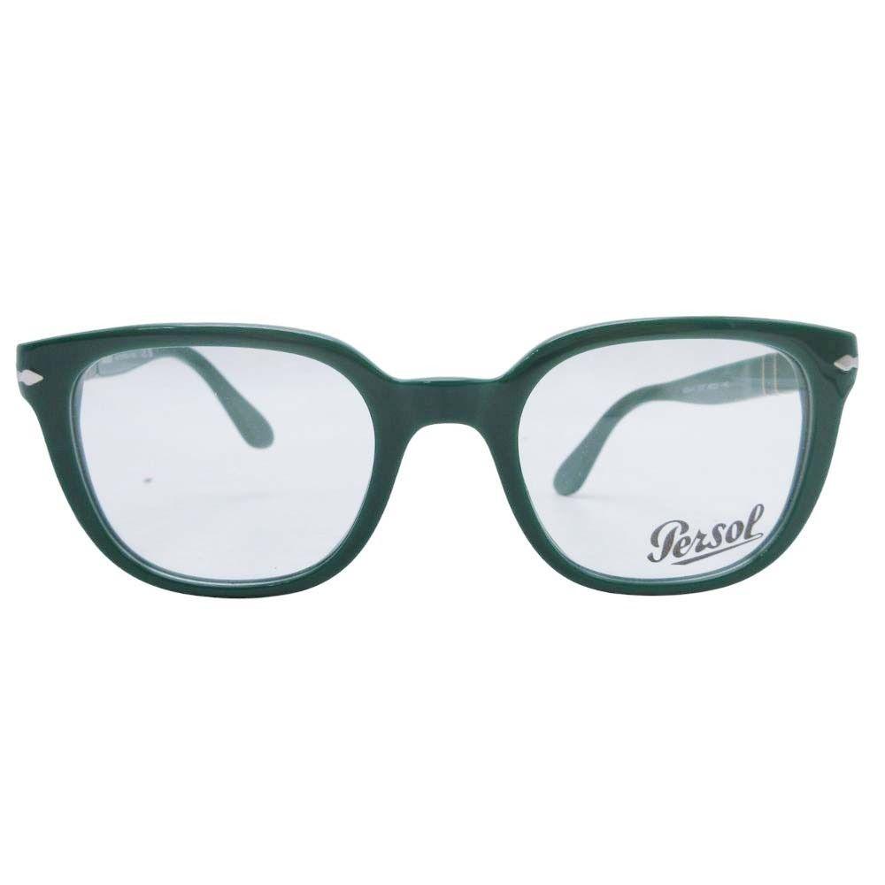 Used Like new PERSOL Glasses Sunglasses Eyewear Cell Frame Full Rim 3263V Green Men s Women s Old Clothes Used USED