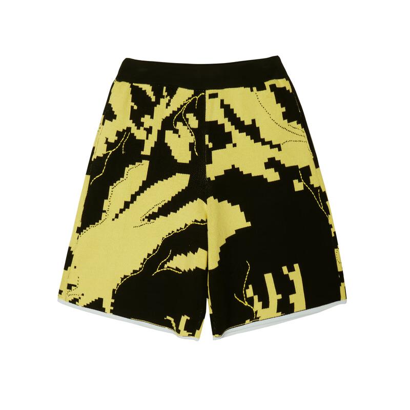 CROQUIS Men's 2023 Spring Color Block Jacquard Wide-Leg Shorts