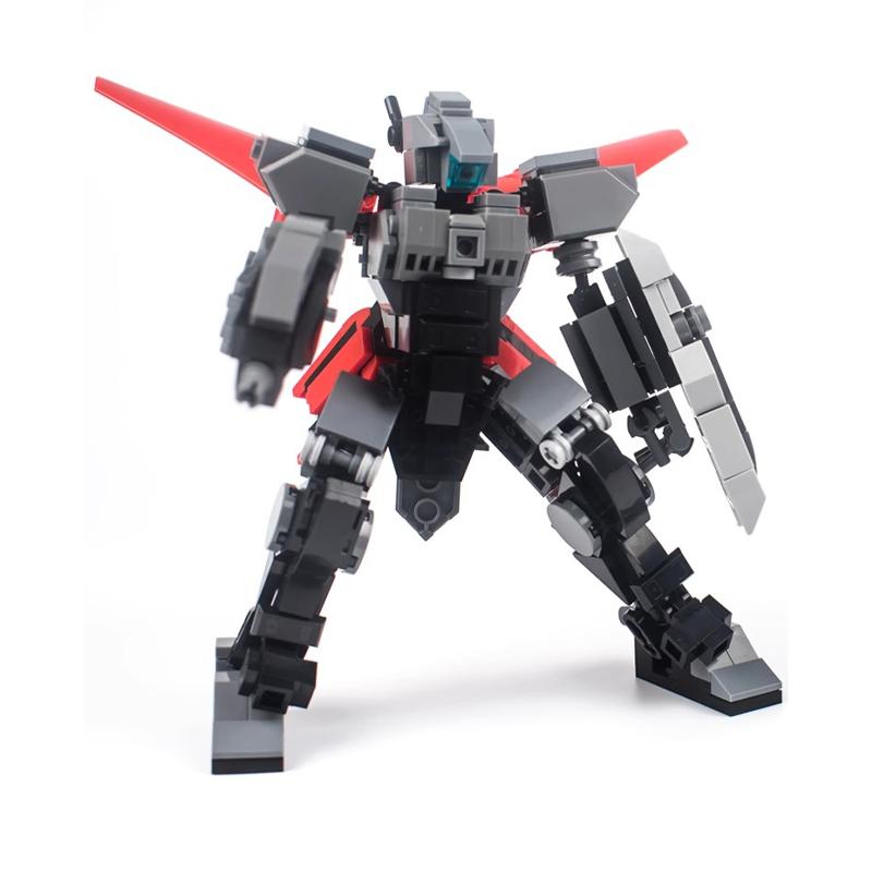 Custom Creation Mech Constructing Pieces Humanoid Mech War Machine Putting Together Plug In Model Children's Building Blocks Toy