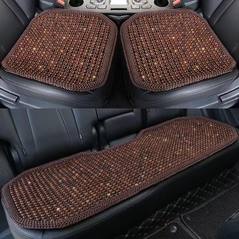 Breathable Bodhi Seed Car Seat Cushion - Universal 3-Piece Set for All Seasons and Office Use