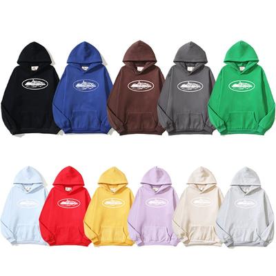 Sudadera con capucha Streetwear para hombre, polar estampado, jersey, corte holgado, para jóvenes, uso diario, invierno