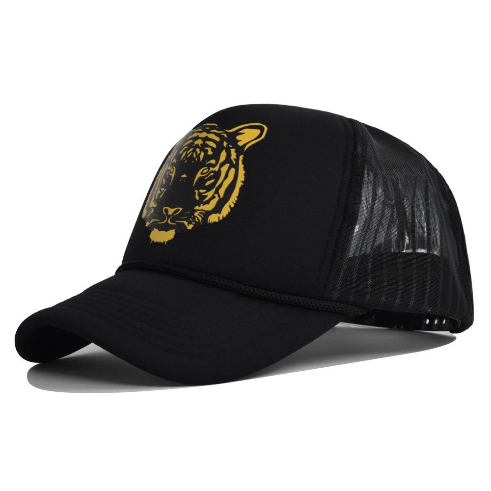 Head Tiger Duck Tongue Baseball Cap Casual Mesh Sun Hat Cartoon Print Cotton Hat