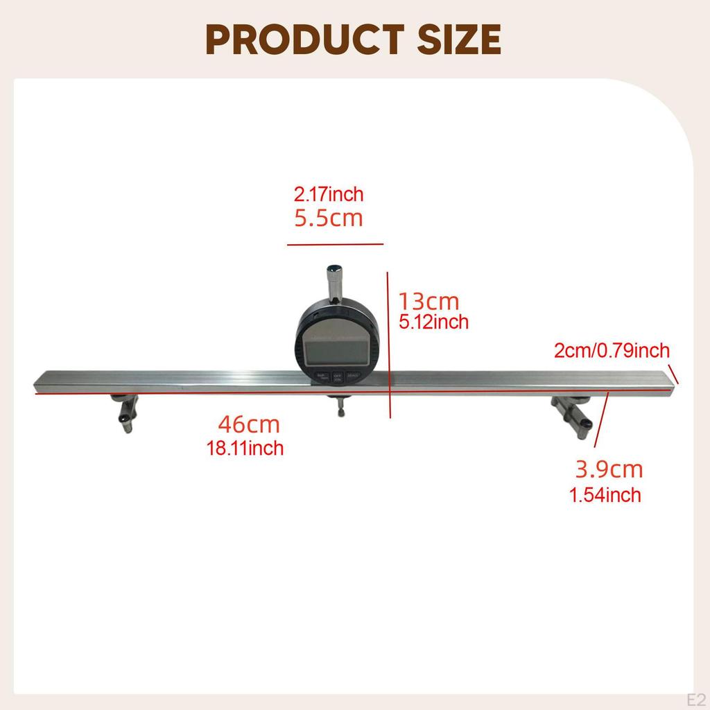 Gauge Tool Guitar Neck Curvature 18.11inch Accessories Instrument Rod Measuring Ruler for Basses