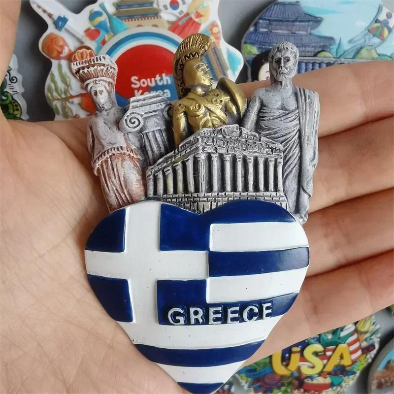 

Греция Магниты на холодильник Кос Закинф Липси Крит Корфу Афродита Туристический сувенир Магнитная наклейка на холодильник Домашний декор Подарки