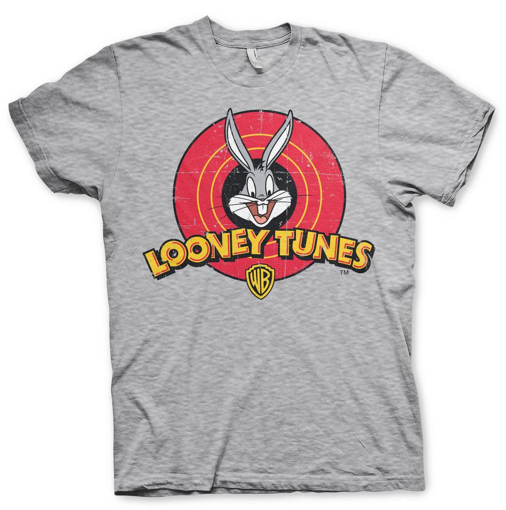 Officially Licensed Looney Tunes Distressed Logo Men's T-Shirt Sizes S-XXL-