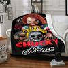 Chucky'S Dark Legacy And Haunted Dolls Lightweight Customizable Blanket Customize Your Name Comfortable Texture Throw For Sofa Couch Office Bed