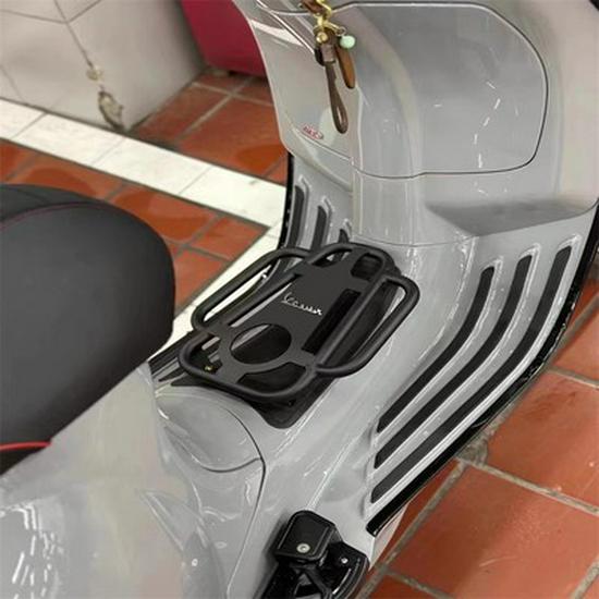 Vespa Sprint 150 Wing Footrest Frame with Cup Holder & Luggage Rack.