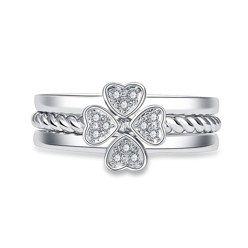 2022 Korean Fashion Women's Diamond Flash Open Ring - Stylish Hollow Design