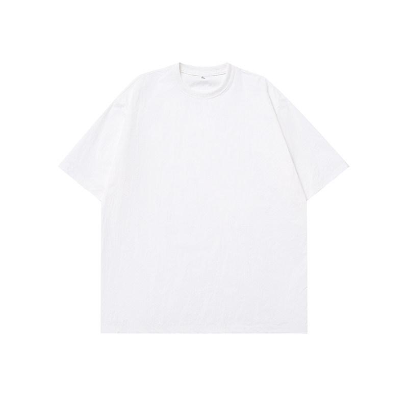 

Men s Summer Round Neck Short Sleeve T-Shirt Fashion Trend Casual Loose Tops Soft Breathable Basic Tee for Daily Streetwear M белый