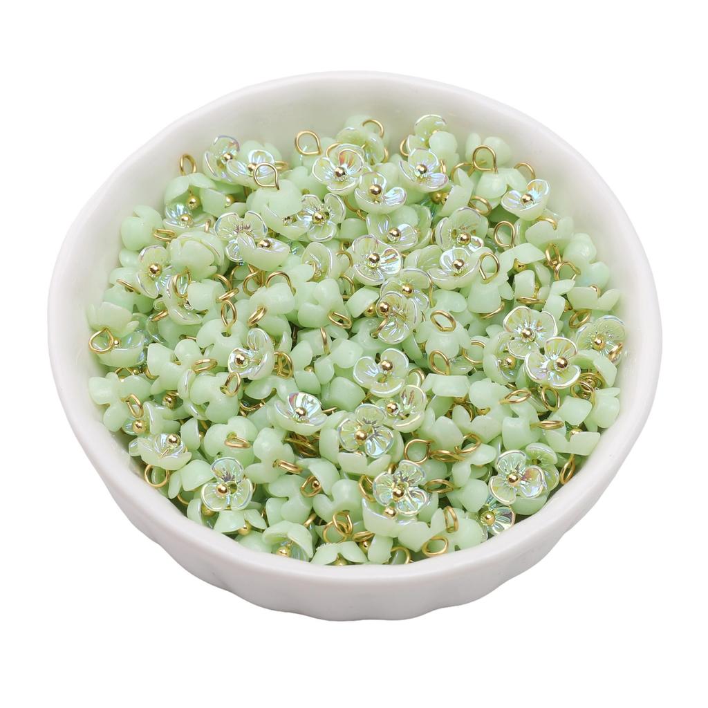 Resin Charms Imitation Pearl Preserving Mini Flower Pendant For Jewelry Making Accessories