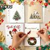 Greeting Card Collector Album Christmas Gift Book, 8x6 Inch Spiral Bound Holiday Keepsake Booklet, Binder Merry Organizer for Xmas Party Supplies