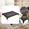 Bed PU Leather Non Slip Feet Detachable Breathable Pet Cot for Small Dogs Bedroom