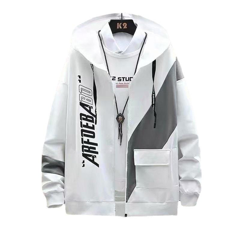 Herbstmode Bedruckte Kapuzenjacke Freizeithose Sportanzug