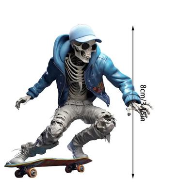 Car Acrylic Skeleton Figurines Ornament Rearview Mirror Hanging Swing Pendant Skeleton Model Car Decor Halloween Car Pendant